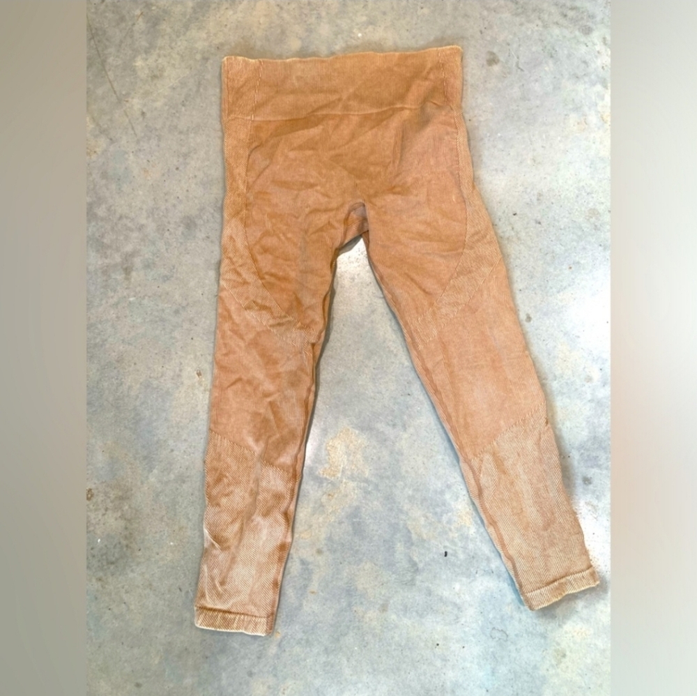 oyLab Stretch ribbed leggings work out pants. Large.